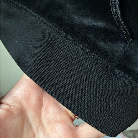 EUC Y2K BCBG Black Velvet Track Jacket (Size:M) - Picture 11 of 11